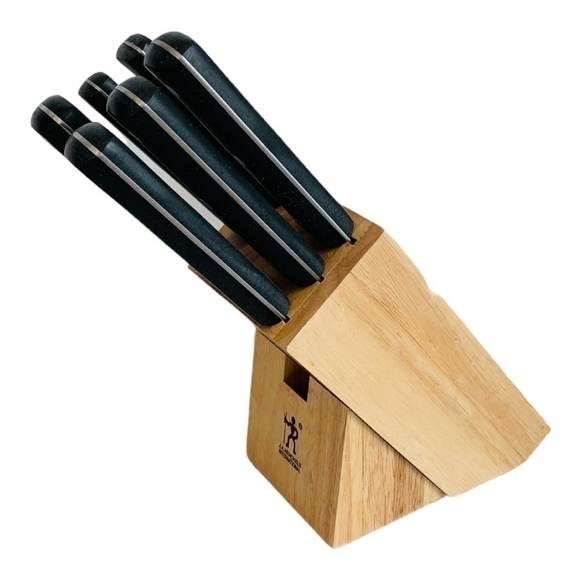 Vintage J.A.HENCKELS 7-Piece KNIFE Block Set High Quality Stainless Steel Knives - Picture 3 of 5